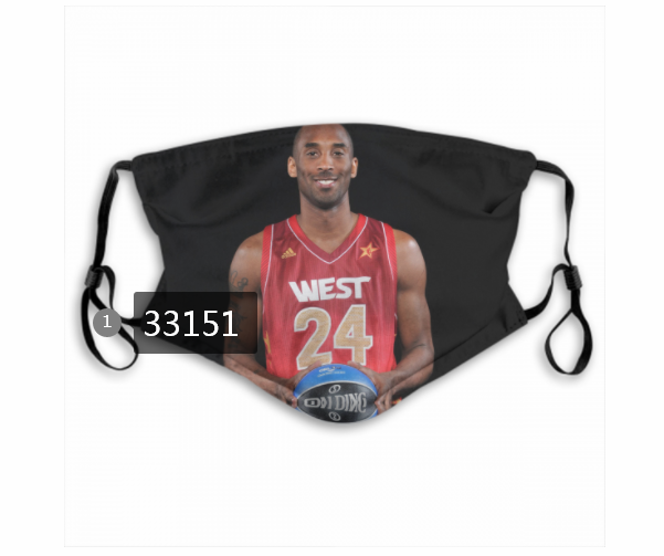 2021 NBA Los Angeles Lakers #24 kobe bryant 33151 Dust mask with filter